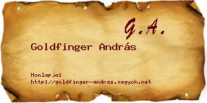 Goldfinger András névjegykártya